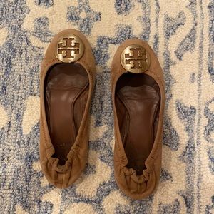 Tory Burch Brown Suede Flats